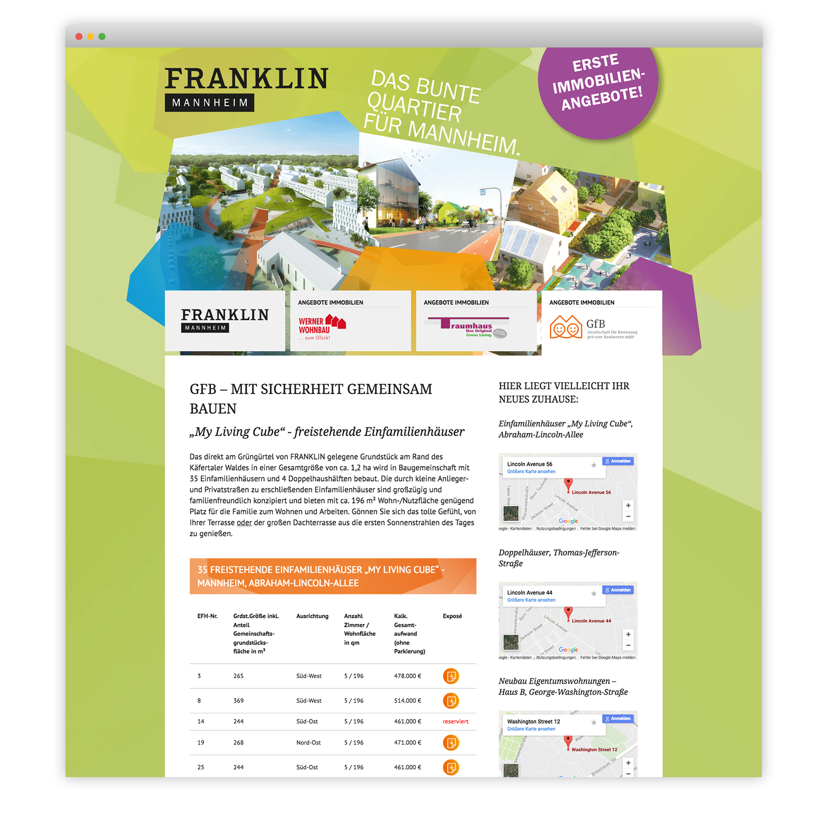 Franklin Landingpage