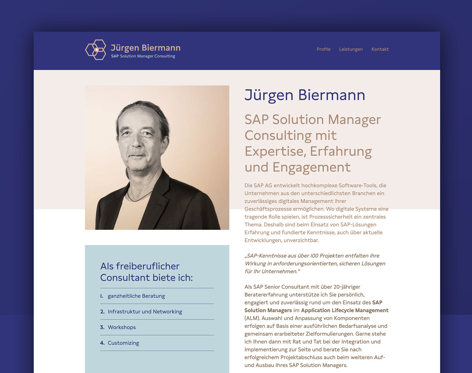 Startseite Jürgen Biermann SAP Solution Manager Consulting